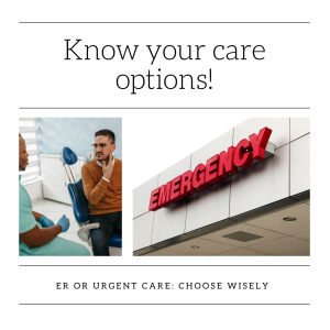 ER vs Urgent Care: How to Choose the Right Care for Your Medical Needs